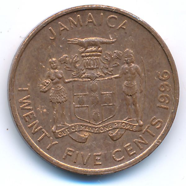 Ямайка, 25 центов (1996 г.)