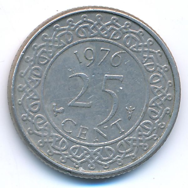 Суринам, 25 центов (1976 г.)