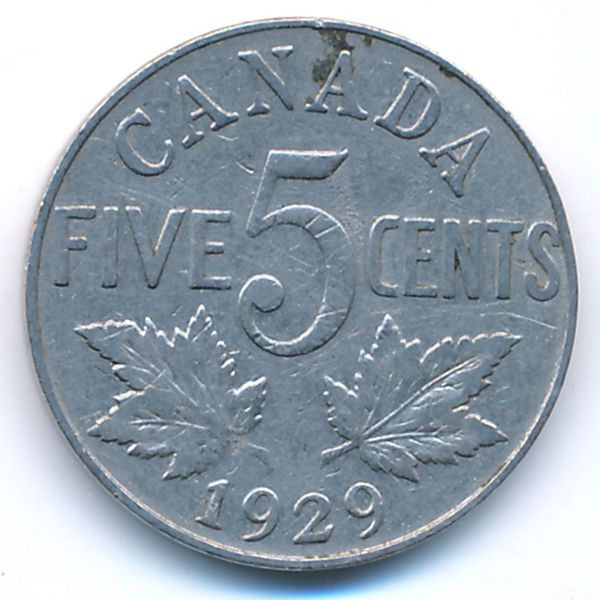 Канада, 5 центов (1929 г.)