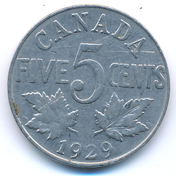 Канада, 5 центов (1929 г.)