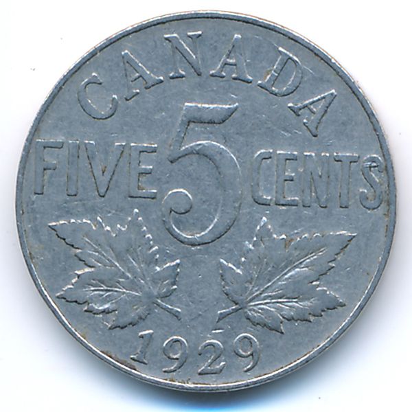 Канада, 5 центов (1929 г.)