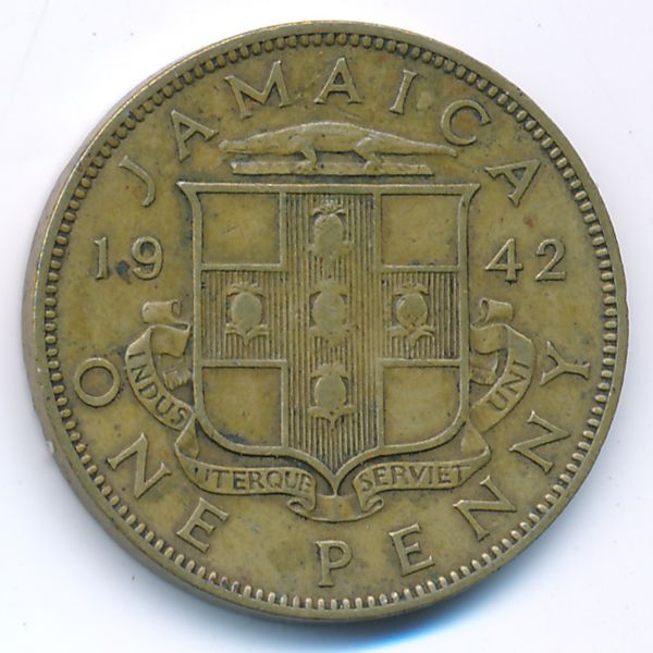 Ямайка, 1 пенни (1942 г.)