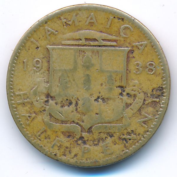 Ямайка, 1/2 пенни (1938 г.)