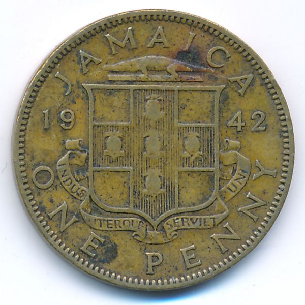 Ямайка, 1 пенни (1942 г.)