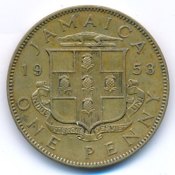 Ямайка, 1 пенни (1953 г.)