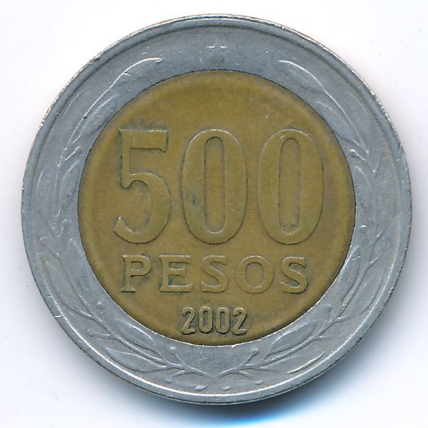 Чили, 500 песо (2002 г.)