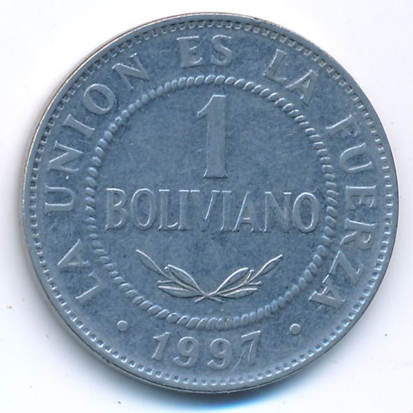 Боливия, 1 боливиано (1997 г.)
