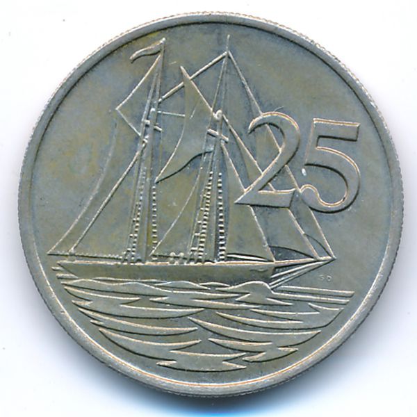Каймановы острова, 25 центов (1972 г.)