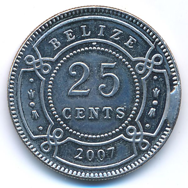 Белиз, 25 центов (2007 г.)