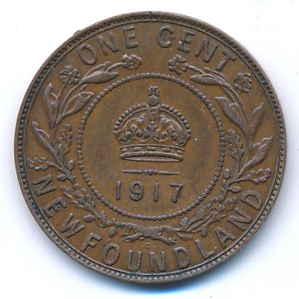 Ньюфаундленд, 1 цент (1917 г.)