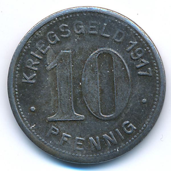 Эльберфельд., 10 пфеннигов (1917 г.)