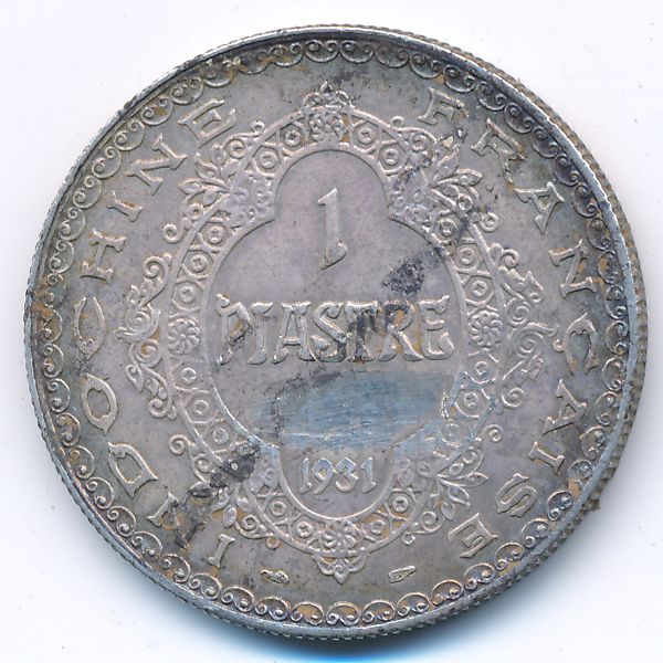 Французский Индокитай, 1 пиастр (1931 г.)