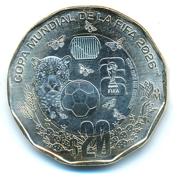 Мексика, 20 песо (2026 г.)