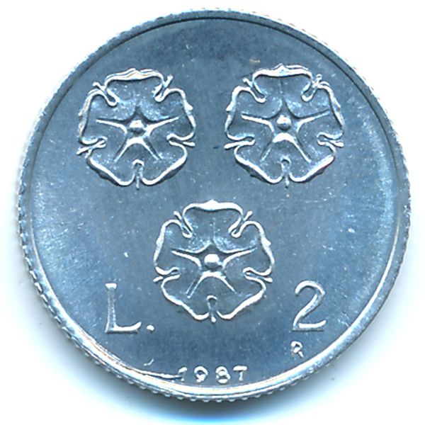 Сан-Марино, 2 лиры (1987 г.)