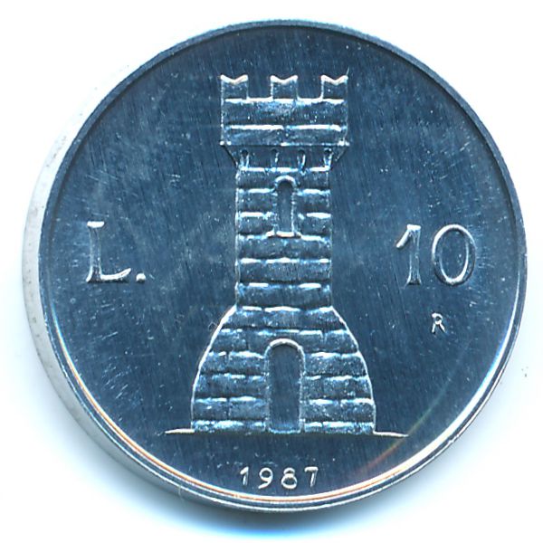 Сан-Марино, 10 лир (1987 г.)
