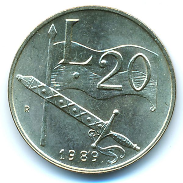 Сан-Марино, 20 лир (1989 г.)
