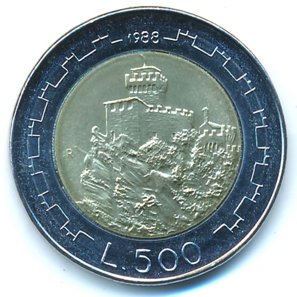Сан-Марино, 500 лир (1988 г.)