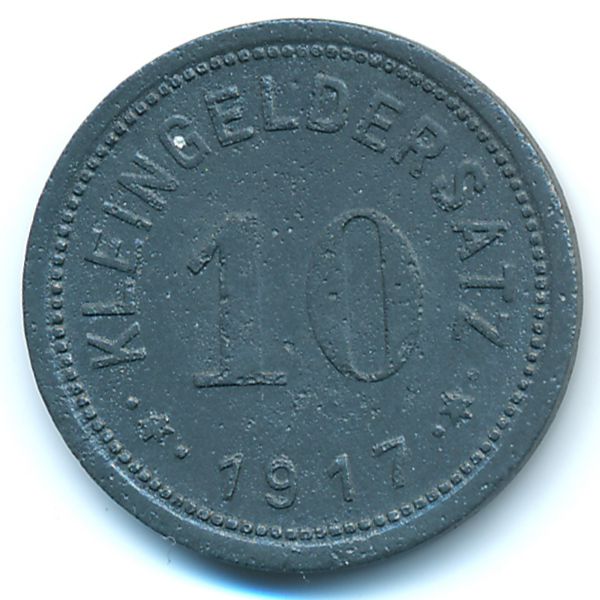 Лютерштадт-Айслебен., 10 пфеннигов (1917 г.)