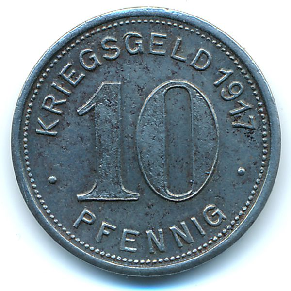 Эльберфельд., 10 пфеннигов (1917 г.)
