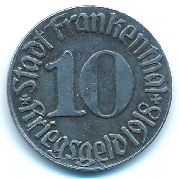 Франкенталь., 10 пфеннигов (1918 г.)