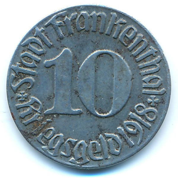 Франкенталь., 10 пфеннигов (1918 г.)