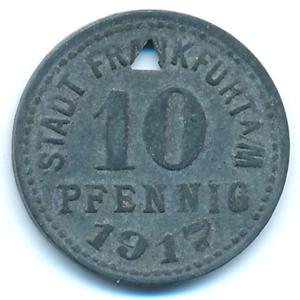 Франкфурт., 10 пфеннигов (1917 г.)