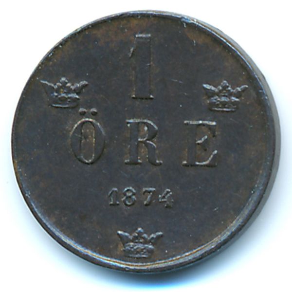 Швеция, 1 эре (1874 г.)