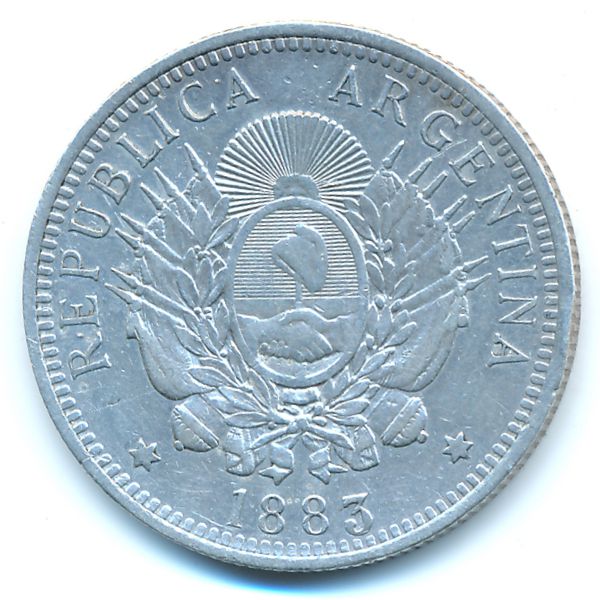 Аргентина, 50 сентаво (1883 г.)