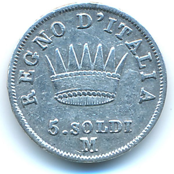 Италия, 5 сольдо (1814 г.)