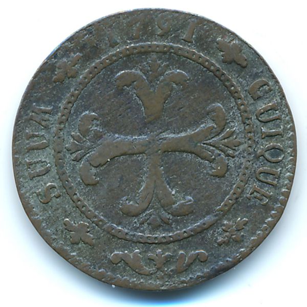 Невшатель, 4 крейцера (1791 г.)