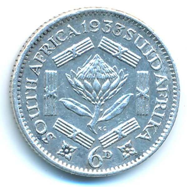 ЮАР, 6 пенсов (1933 г.)