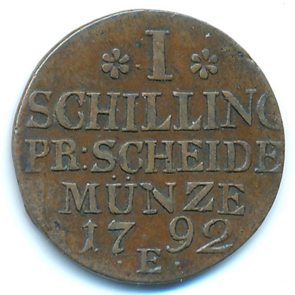 Пруссия, 1 шиллинг (1792 г.)
