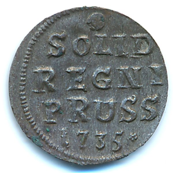 Пруссия, 1 солид (1735 г.)
