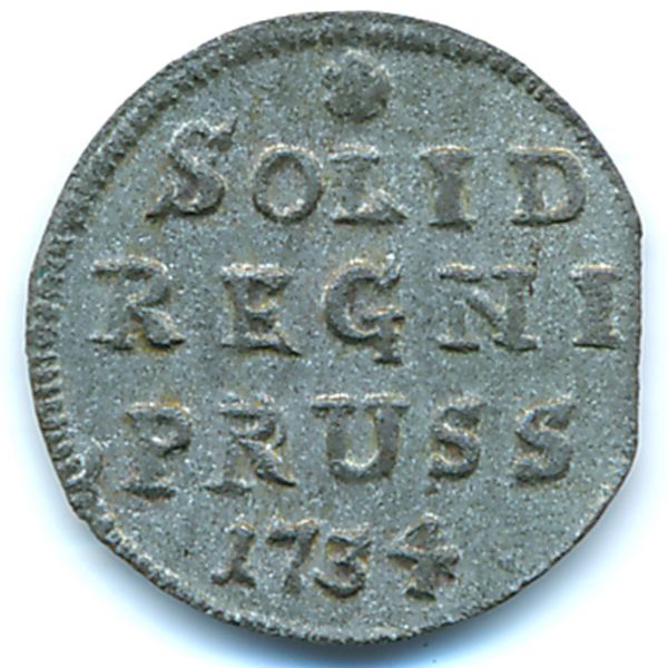 Пруссия, 1 солид (1734 г.)
