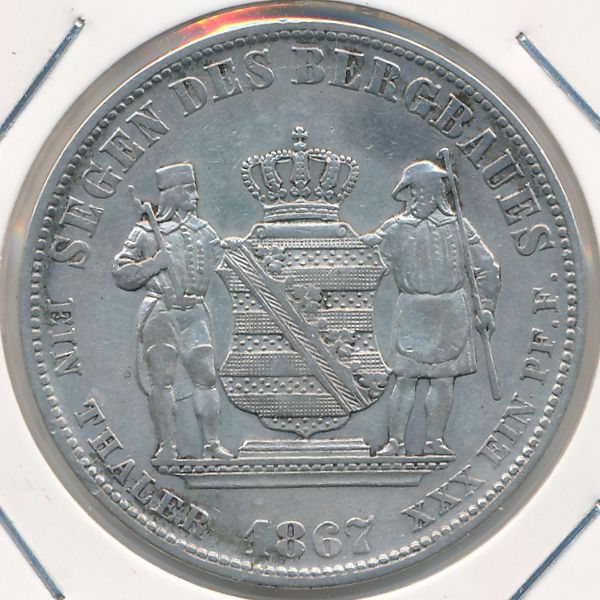 Саксония, 1 талер (1867 г.)