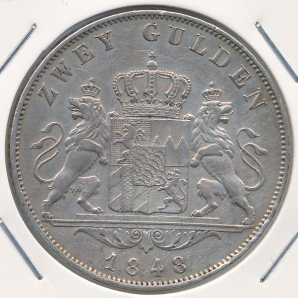 Бавария, 2 гульдена (1848 г.)