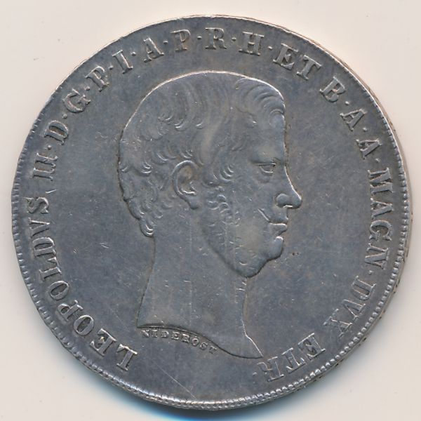 Тоскана, 1 франческоне (1839 г.)