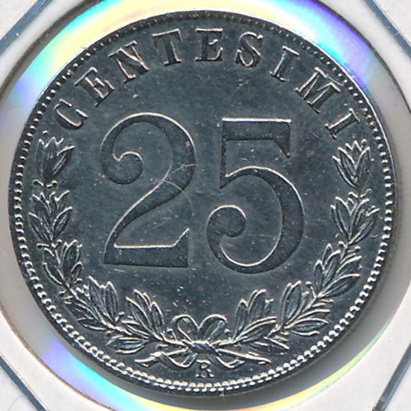 Италия, 25 чентезимо (1902 г.)