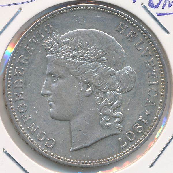 Швейцария, 5 франков (1907 г.)