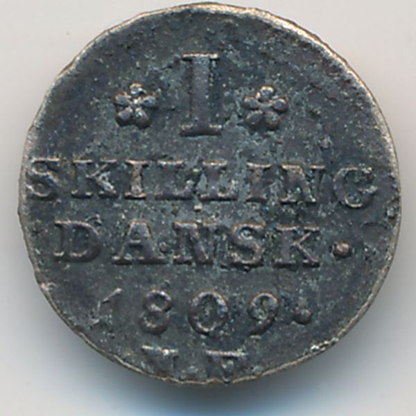 Дания, 1 скиллинг (1809 г.)