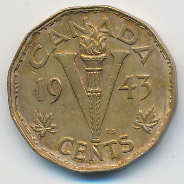 Канада, 5 центов (1943 г.)