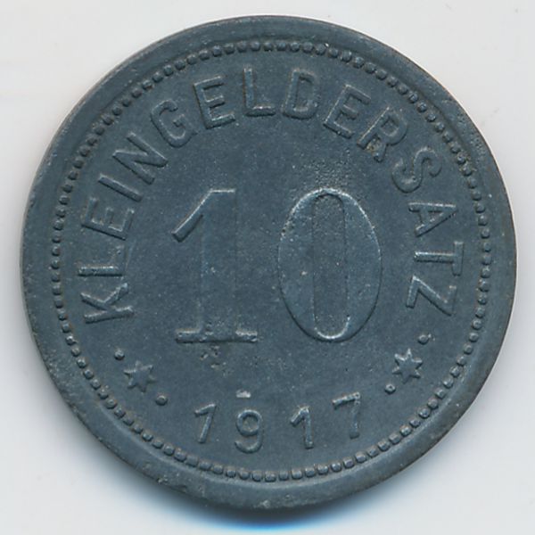 Лютерштадт-Айслебен., 10 пфеннигов (1917 г.)