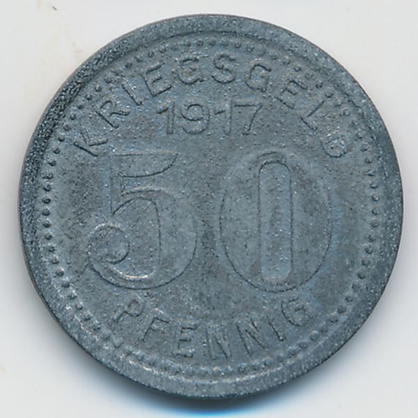 Эльберфельд., 50 пфеннигов (1917 г.)