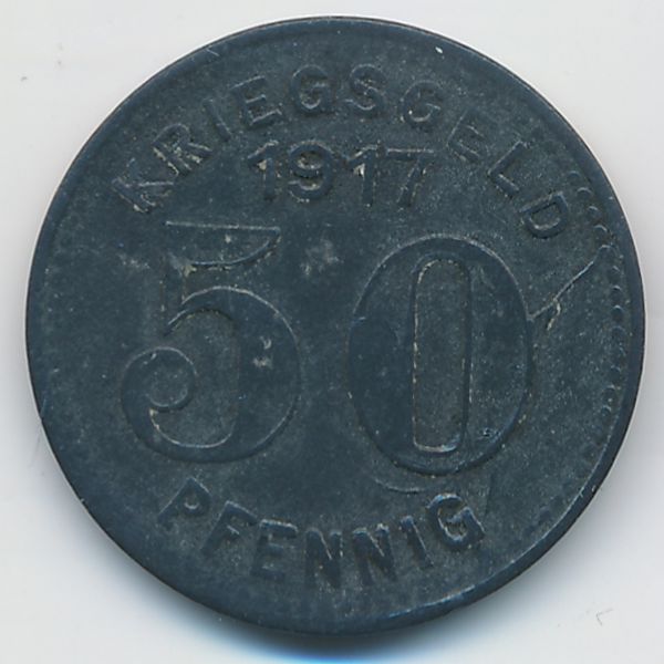Эльберфельд., 50 пфеннигов (1917 г.)