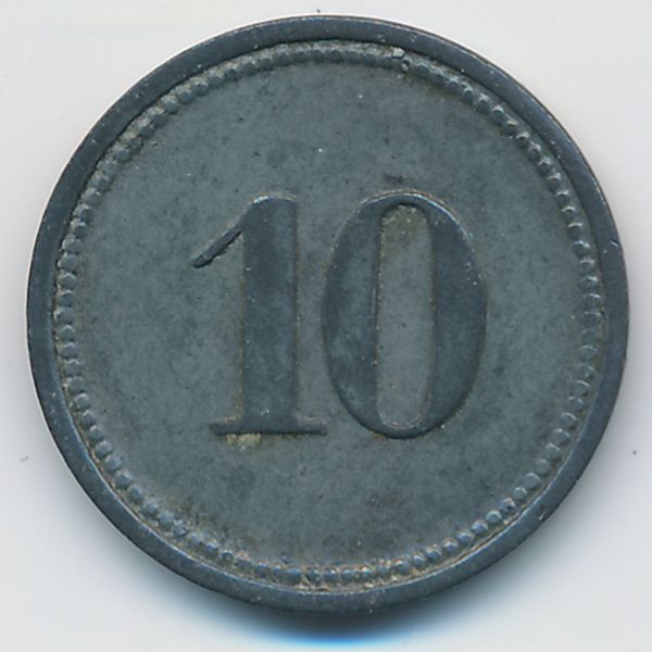 Диллинген-на-Дунае., 10 пфеннигов (1917 г.)