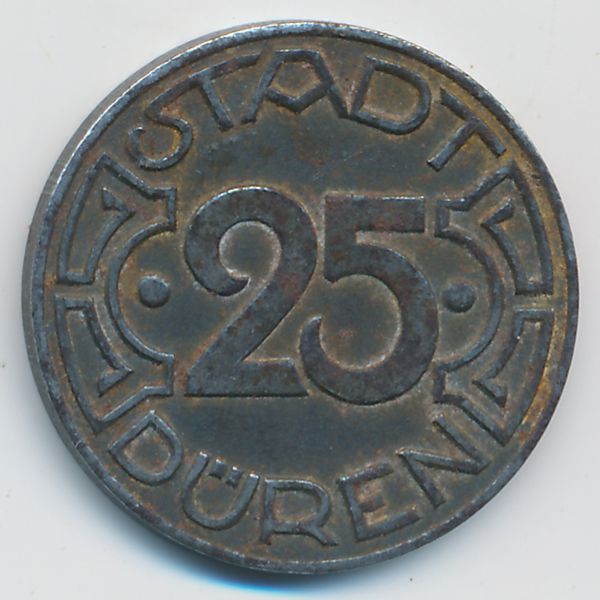 Дюрен., 25 пфеннигов (1919 г.)