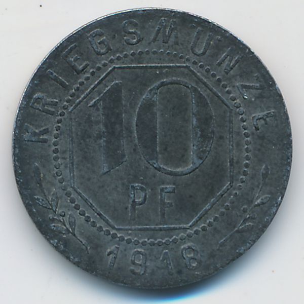 Вельцхайм., 10 пфеннигов (1918 г.)