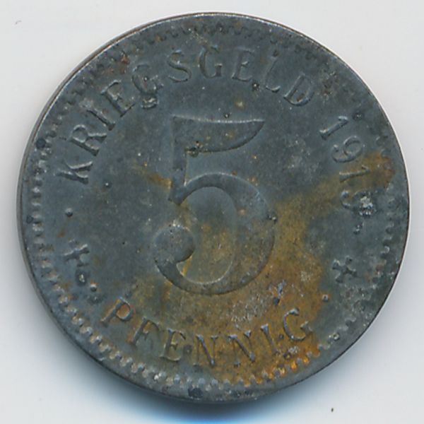 Тройхтлинген., 5 пфеннигов (1919 г.)