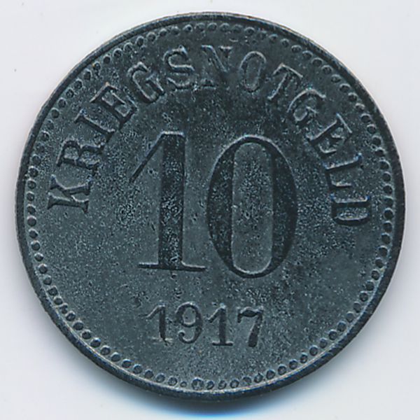 Фюрт., 10 пфеннигов (1917 г.)