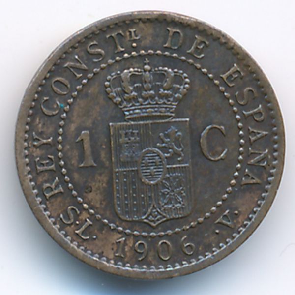 Испания, 1 сентимо (1906 г.)
